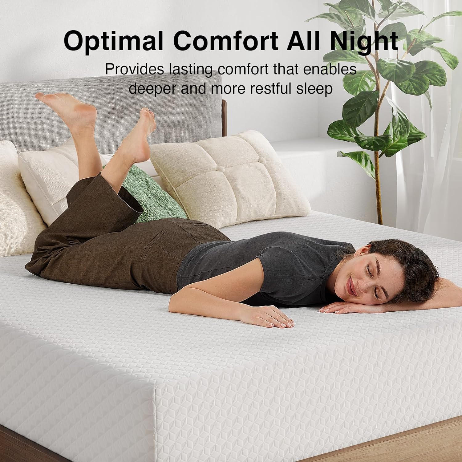Novilla King Mattress - 12 Inch Memory Foam for Pressure Relief & Cool Sleep | Removable Washable Cover