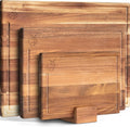 WALDWERK Acacia Wood Cutting Board Set - Durable 0.8" Thick Kitchen Boards | 15.75 x 12/13 x 9.5/10 x 7 in
