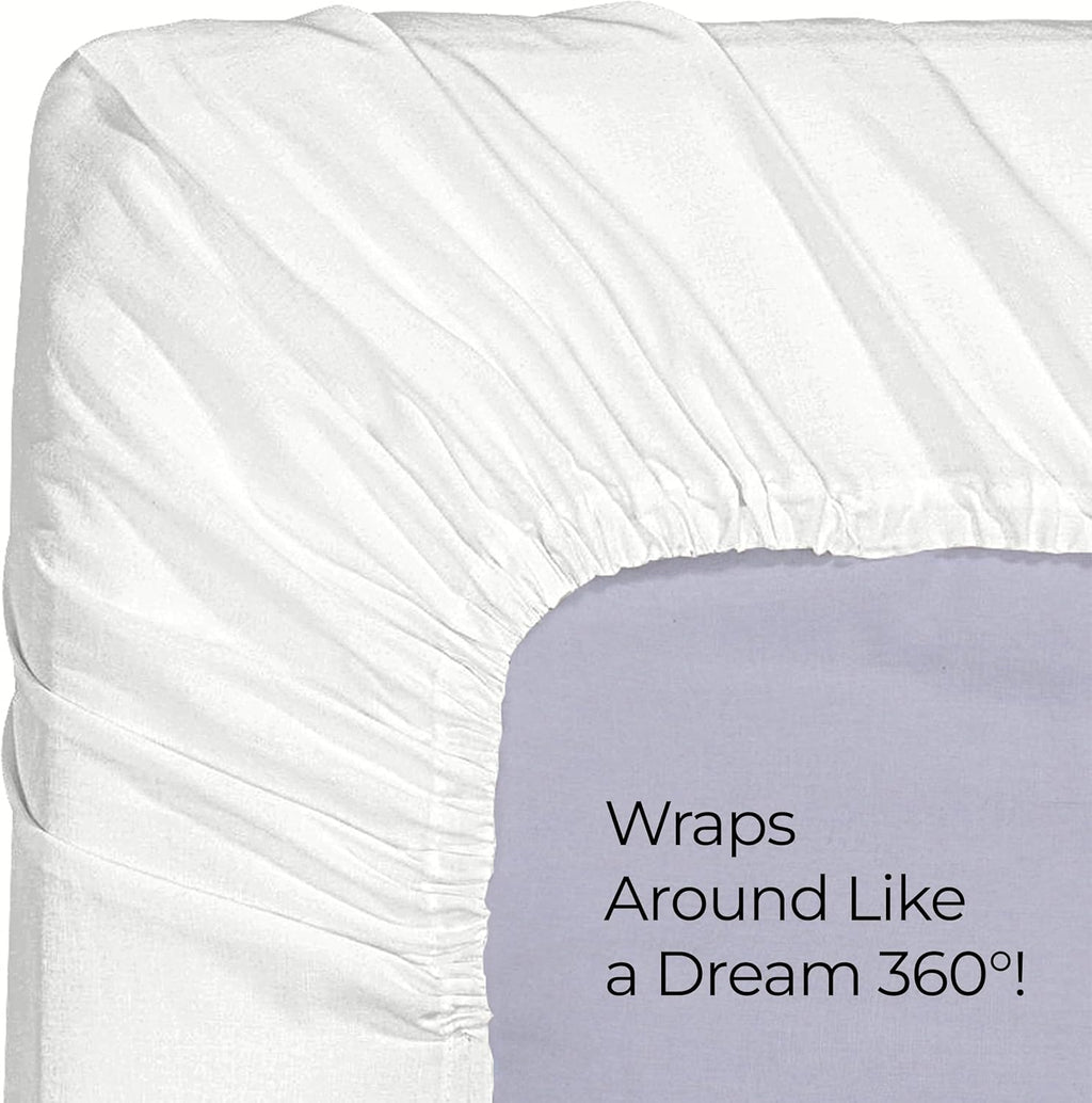 Utopia Bedding King Fitted Sheet - Deep Pocket Microfiber for Ultimate Comfort - Easy Care (White)