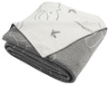 SAFAVIEH Ella Knit Throw Blanket, Light Grey/Ivory