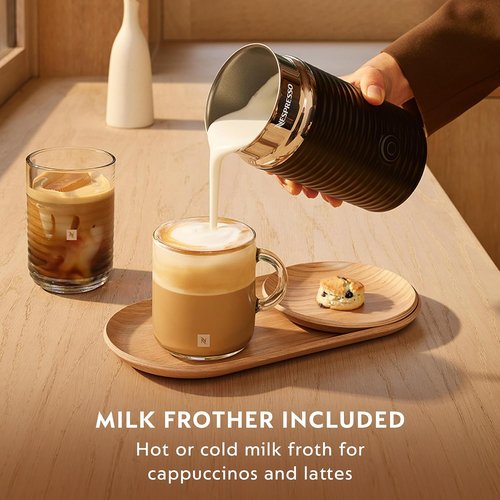 Breville Nespresso Vertuo Pop+ Coffee & Espresso Maker - Coconut White with Milk Frother