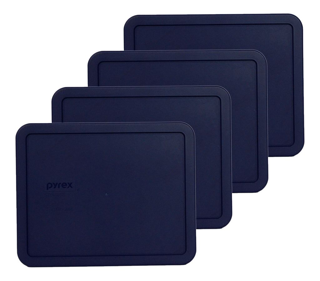 Pyrex 7212-PC 11-Cup Blue Food Storage Replacement Lid (4-Pack) - Made in USA