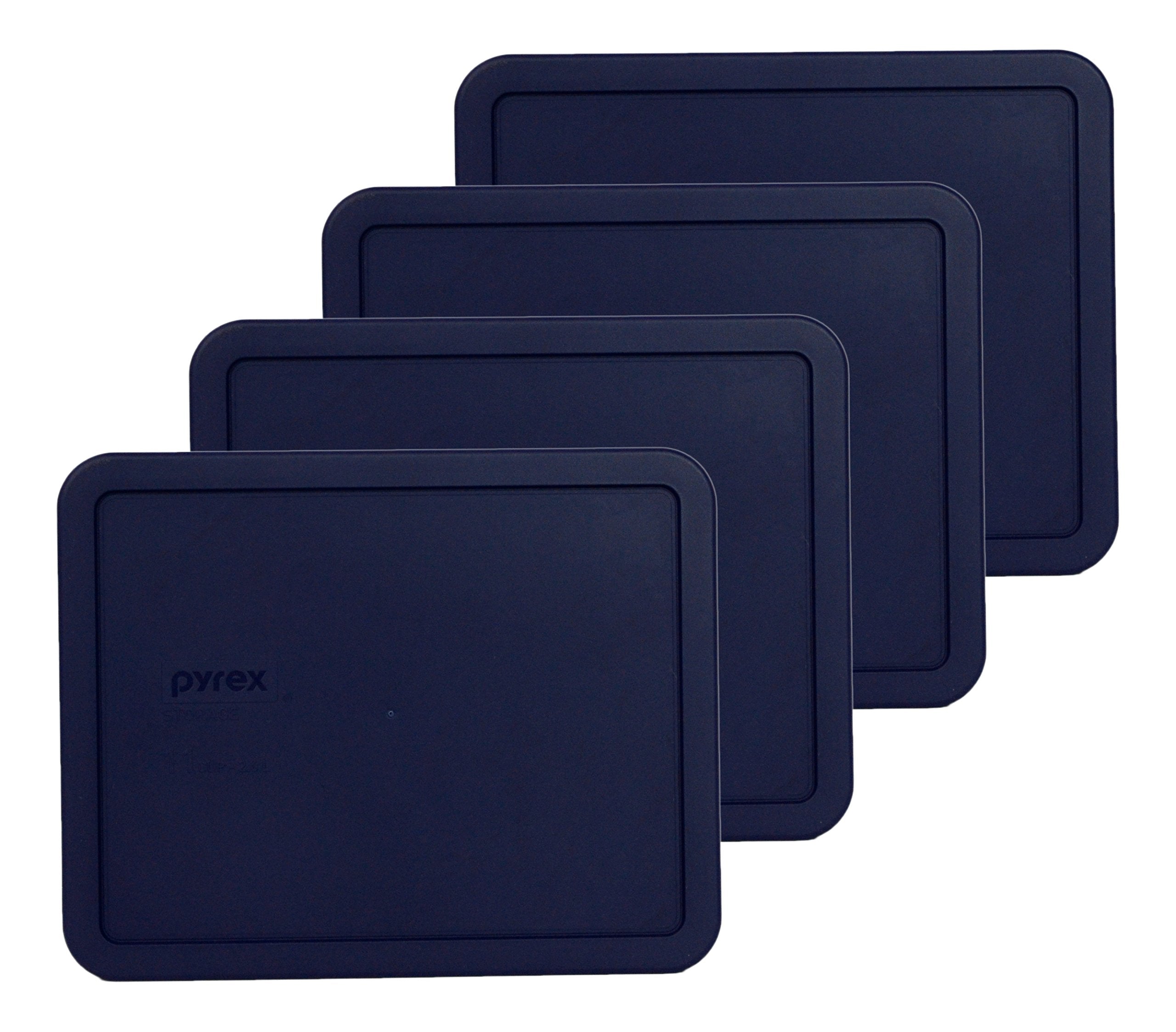 Pyrex 7212-PC 11-Cup Blue Food Storage Replacement Lid (4-Pack) - Made in USA