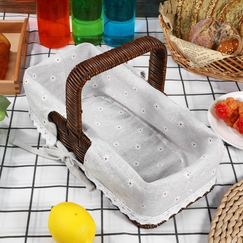 Abaodam Washable Basket Liners - Reusable Fabric Inserts for Wicker & Wire Baskets | Boho Farmhouse Decor