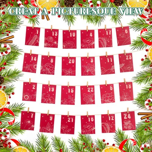 Seeds Christmas Advent Calendar 2025 for Women Adult, Hanging Decor Xmas Countdown Calendar for Garden Alike,Unique Christmas Countdown for Dad Mom Kids Family