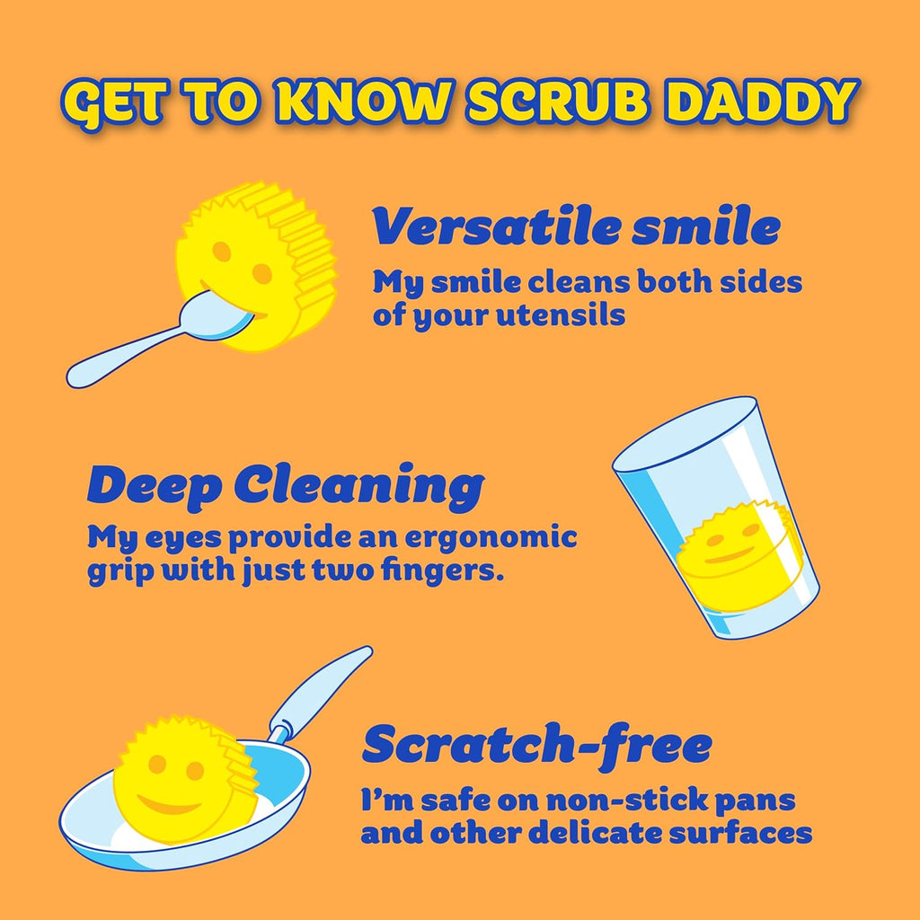 Scrub Daddy Sponges | Scrub Mommy Non-Scratch Kitchen & Bathroom Cleaning Kit - Cif All-Purpose Cleaner