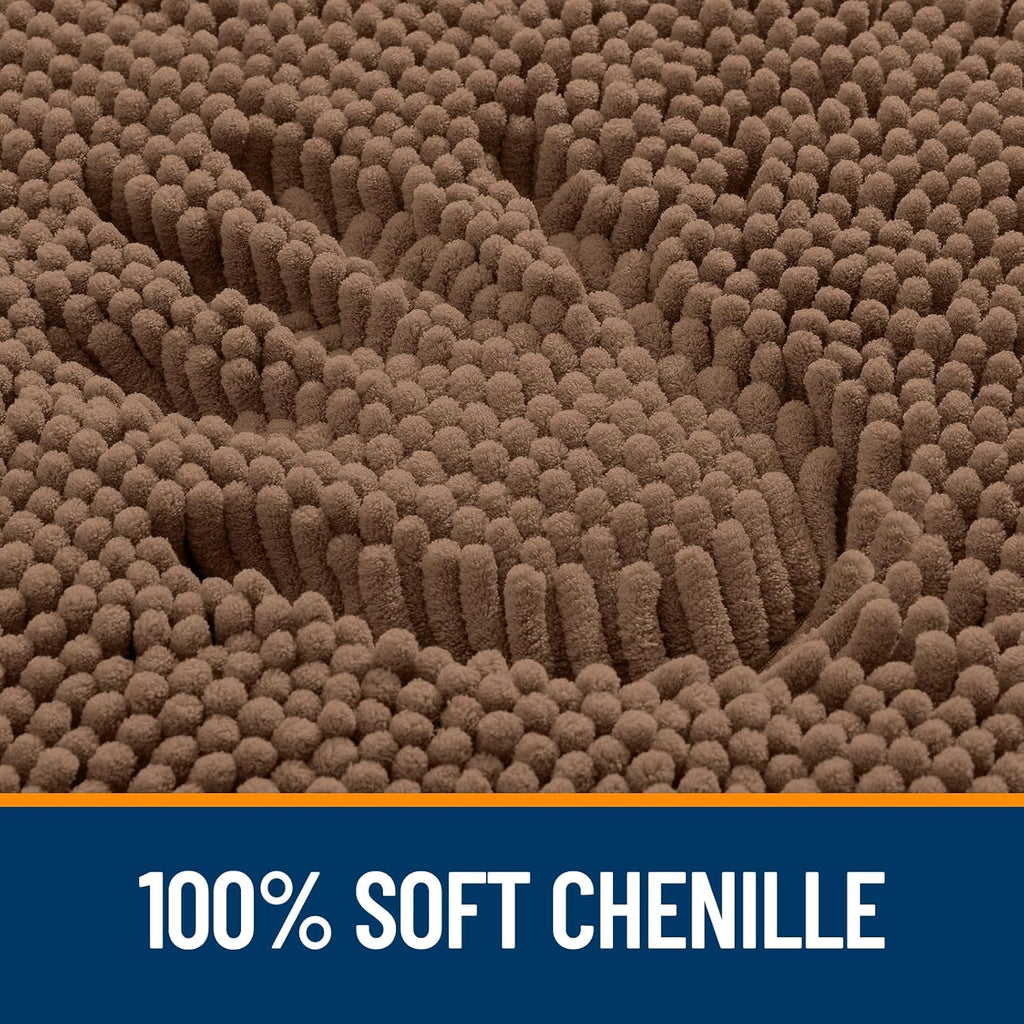 OLANLY Bathroom Rugs - Extra Soft Chenille Bath Mats | Quick-Dry, Machine Washable, 36x24 Mocha