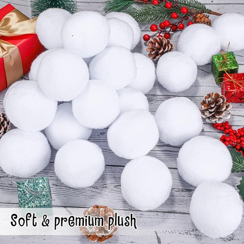 Elcoho 100-Piece Artificial Snow Toy Ball Set - Realistic Plush Snowballs for Kids' Winter Fun | Indoor/Outdoor Use
