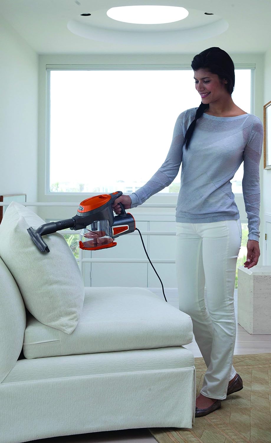 Shark Rocket HV302 Ultra-Light Corded Vacuum - Versatile Carpet & Hard Floor Cleaning, Orange (Renewed)