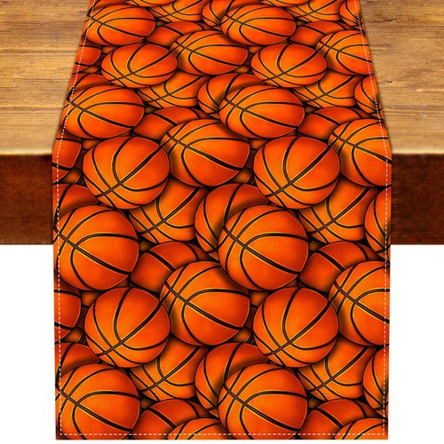 Nepnuser Basketball Table Runner Senior Night 2026 Sports Ball Themed Graduation Party Decoration Home Kitchen Dining Room Decor