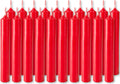 BRUBAKER Mini Taper Candles - 20 Pcs Unscented Red Candles for Rituals, Weddings & Home Decor | 3¾ x ½ Inches