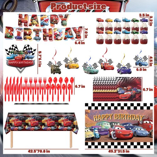 197 PCS Birthday Party Decorations, Include Theme Balloon Arch Kit, Backdrop, Tableware, Tablecloth, Birthday Banner for Adult Theme Party Supplies