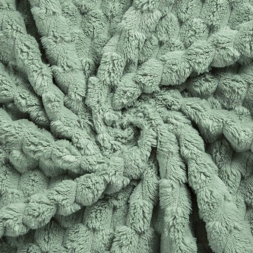 Excervent Flannel Fleece Throw Blanket (50x40 inches), Hexagon Jacquard Decorative Fuzzy Warm Blankets for Kids, Super Soft Cozy, Suitable for All Seasons, Sage Green