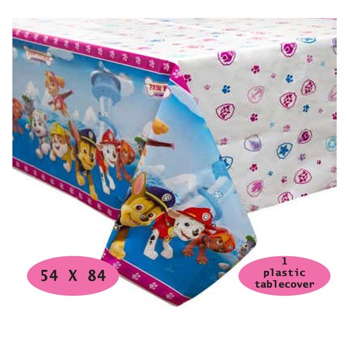 Pink Paw Patrol Party Supplies for Girls – Skye & Everest Birthday Party Pack for 16 Guests – 9" Plates, Luncheon Napkins, Cups, Table Cover & Birthday Candles – Official Kids Party Decorations