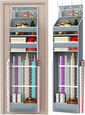 Regine Switzerland Hanging Gift Wrapping Paper Storage - Long Craft Roll Organizer in Grey