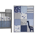 Bedtime Originals Roar Dinosaur 3 Piece Crib Bedding Set, Blue/Gray, ‎44x1x35 Inch