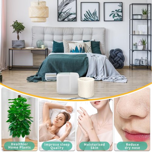 Keycci Canopy Humidifier Filter Replacement, Canopy Filter Compatible with Bedside & Nursery Canopy Humidifiers, Wood Pulp & Paper Honeycomb Filters (2pcs, White)