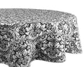 DII Damask Cotton Tablecloth, 70" Round, Black