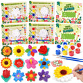 SpringFlower Valentine's Day Cards with Plaster Painting Kit for School Classroom Valentine's Gift Exchange, Valentine's Party Favor for Kids & Art and Craft Activity,24 Pack
