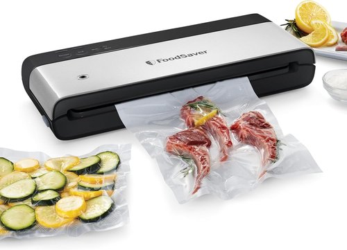 FoodSaver PowerVac Compact Vacuum Sealing Machine - Stainless Steel & Black | Preserve Freshness & Reduce Waste