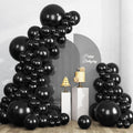 RUBFAC Black Latex Balloons - 135pcs in 5-18 Inch Sizes for Halloween, Birthday & Wedding Decor