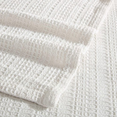 Tommy Bahama - Full/Queen Blanket, Ultra Soft Organic Woven Bedding, Coastal Inspired Bedding Essentials (Sandline White, Full/Queen)