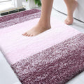 OLANLY Bath Rugs Mat - Extra Soft Microfiber, Quick Dry & Machine Washable | 34x21 Inches, Mauve