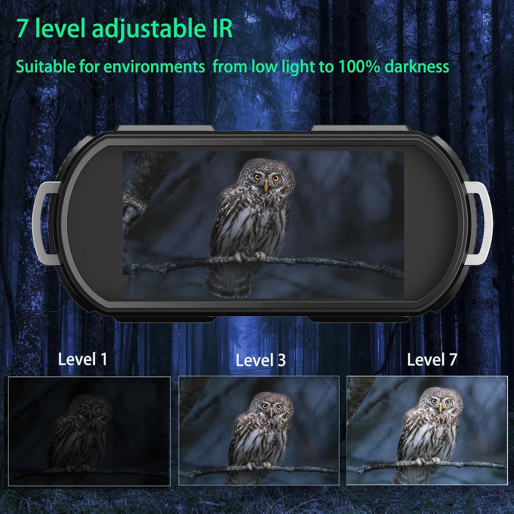 Night Vision Goggles - 8X Zoom Binoculars for Adults | Rechargeable 4000mAh Gear for Hunting & Camping