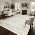 Srugn Washable Area Rugs - Ultra Soft Faux Wool 10x14 for Living Room & Bedroom | Non-Slip Vintage Design