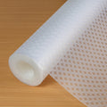 Hersvin Shelf Liners 20 in x 20 ft EVA Drawer Mats, Non-Adhesive Cupboard Protector, Kitchen Cabinet Lining Fridge Liner (Clear Crossed Stripe, 50.8x610cm)