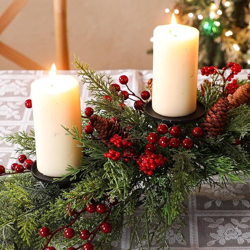 Cindeer 30 Inch Christmas Candle Holder - Elegant Table Centerpiece for Holiday Decor | Classic Design