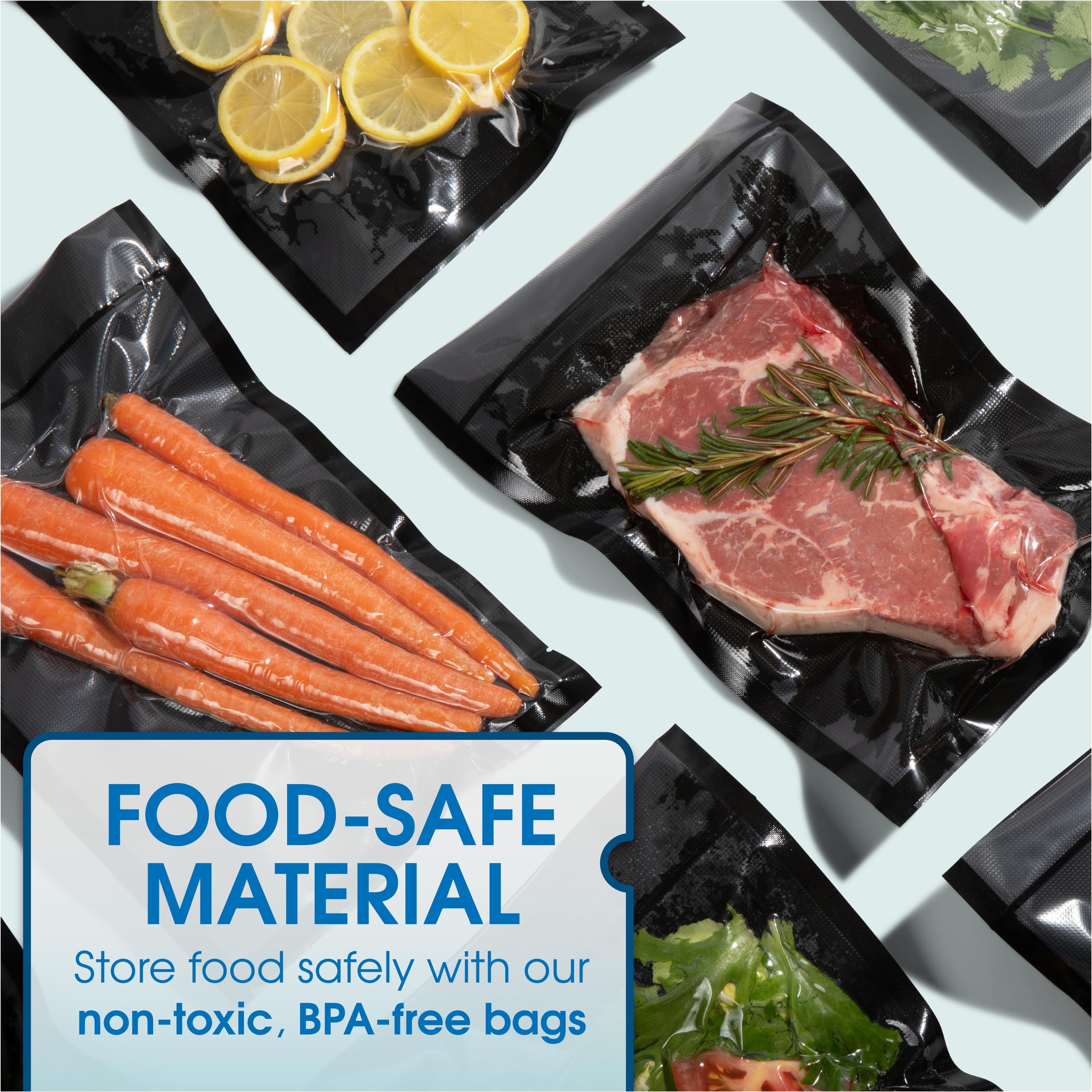 Spartan Industrial 8" X 12" Vacuum Seal Bags - 100 Count BPA-Free Food Storage Bags for Marinating, Freezing, Sous Vide Cooking