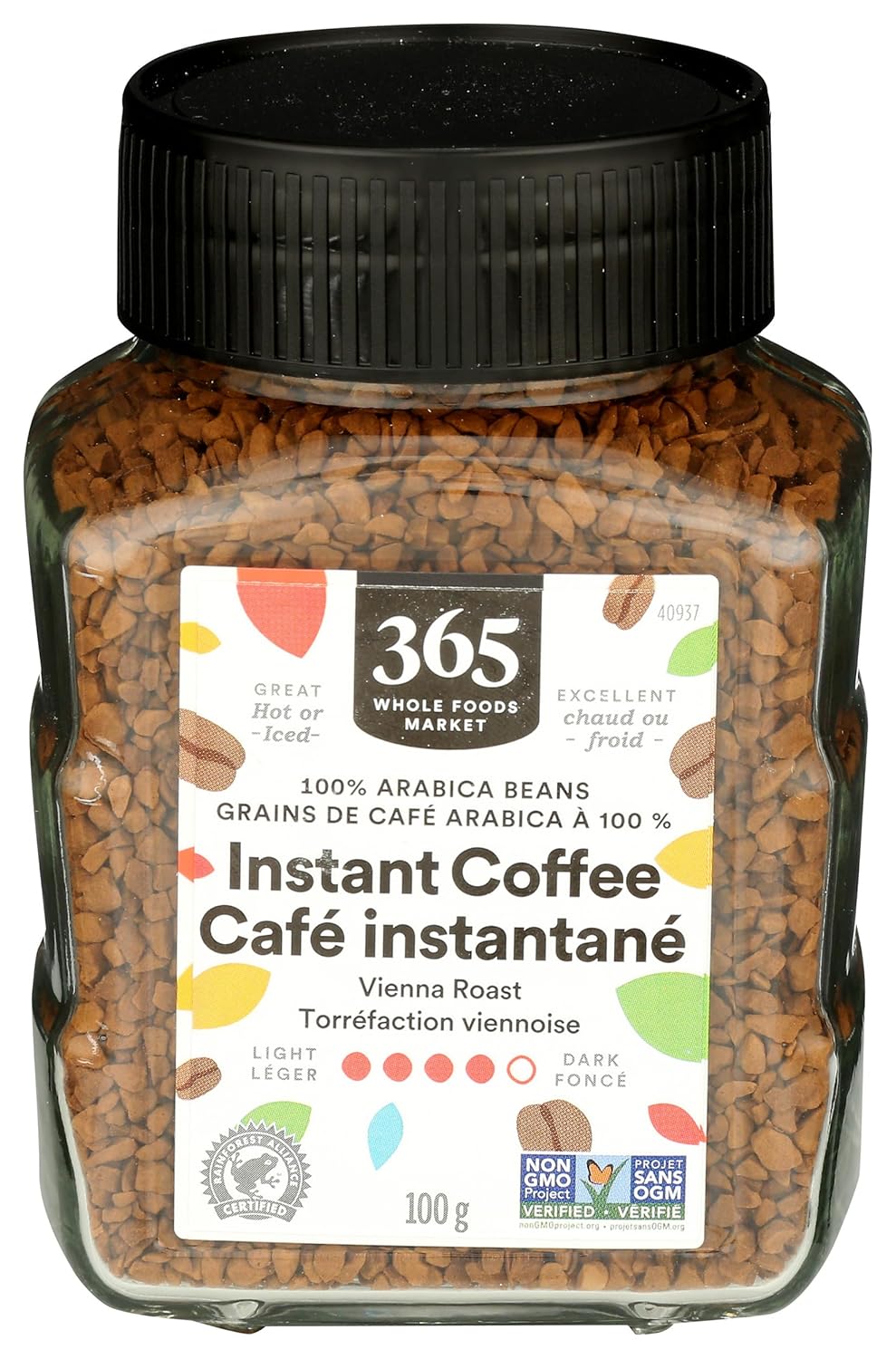 365 by Whole Foods Market Dark Roast Instant Coffee - Rich Flavor, 3.5 Ounce