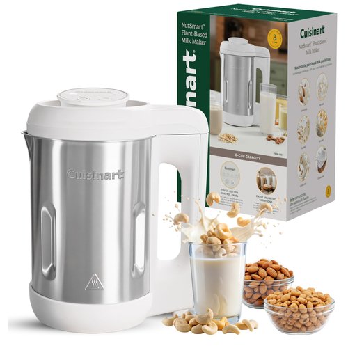 Cuisinart NutSmart 50 Oz Nut Milk Maker Machine Makes Milk in 60 Seconds, Easy to Use and Clean, Perfect for Almond Milk, Soy Milk, Oat Milk, Made with BPA Free Stainless Steel