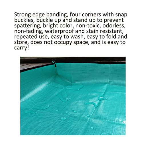 QDXATIVP 2PCS 39.4" x 39.4" Foldable Waterproof Square Mat for Plant Repotting & Soil Changing, Indoor Succulent Potting & Gardening Mat