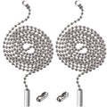 Shappy 2 Pack Steel Beaded Ball Pull String Extension Chain with Connector for Ceiling Fan Light Fixture Light Bulb Switch Chain Extender, 1 Meter Length