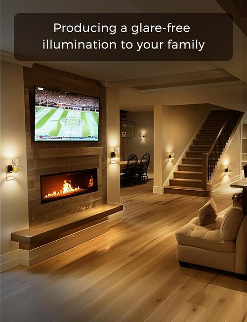 L LOHAS LED Night Light - Adjustable Brightness with Auto Light Sensor | Soft Wall Sconce for Bathroom & Hallway