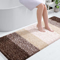OLANLY Bathroom Runner Rug - Extra Soft Absorbent Microfiber Mat | 59x24 Inches, Quick Dry, Rubber Backing, Brown