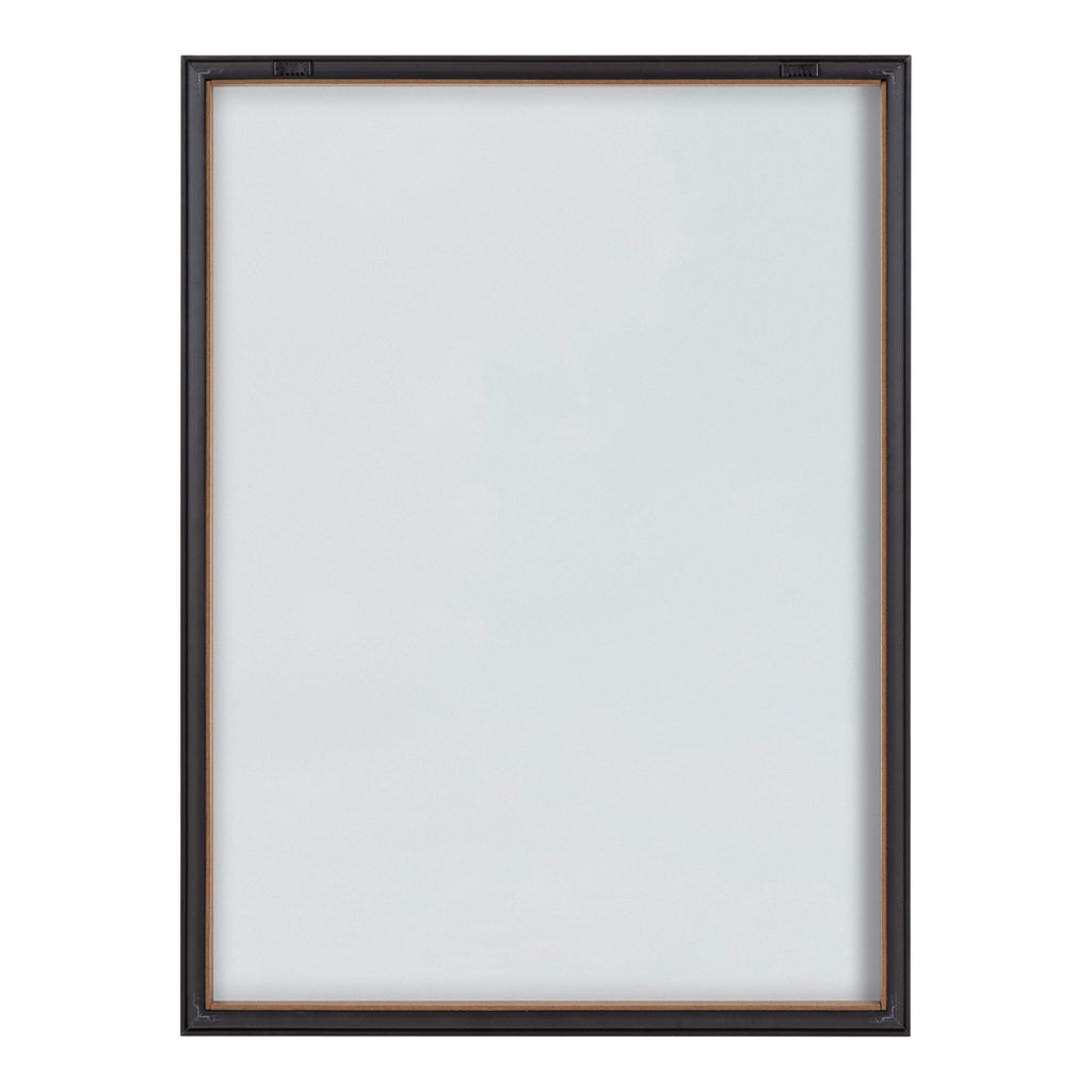 Kate and Laurel Blake Head in The Clouds Framed Printed Dry-Erase Glass Wall Art by Dominique Vari, 18x24 Gray, Sky-Themed Art for Wall
