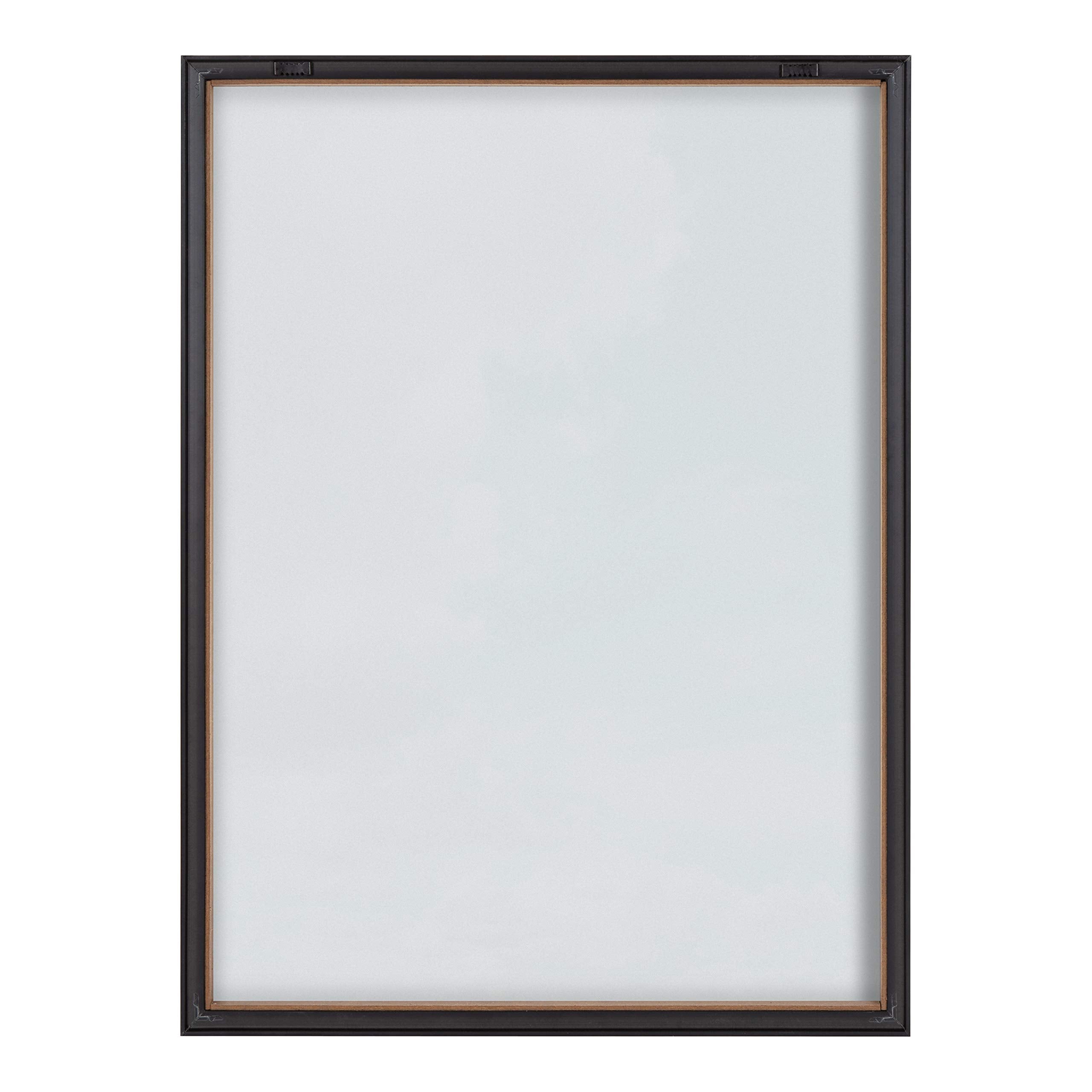 Kate and Laurel Blake Head in The Clouds Framed Printed Dry-Erase Glass Wall Art by Dominique Vari, 18x24 Gray, Sky-Themed Art for Wall