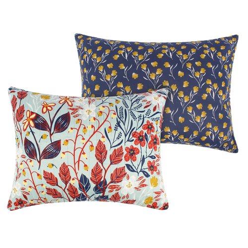 Greenland Home Fashions Heirloom Stitches Quilted Pillow Sham Collection, Decorative Pillow Cover, King, Perry