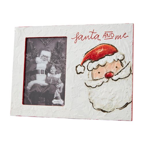 Mud Pie Santa And Me Painted Frame; 7 1/2" x 8 1/2"