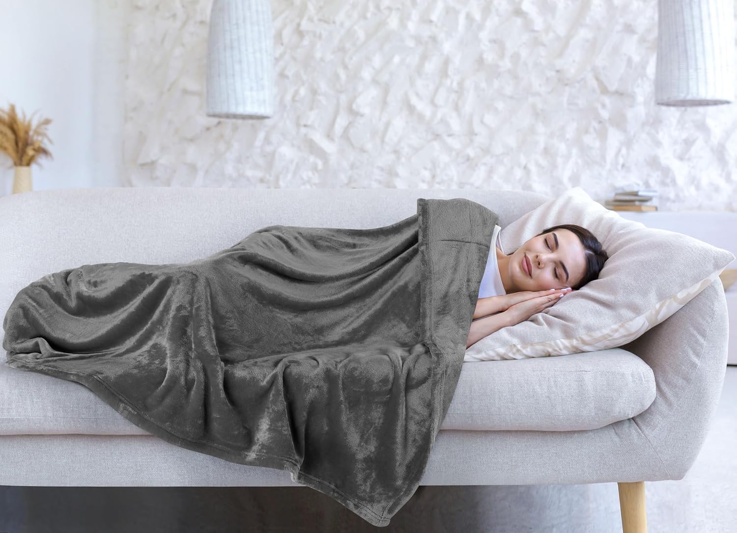 Utopia Bedding Grey Fleece Blanket - Luxury Soft King Size (90x102 Inch) | Bulk Pack of 9