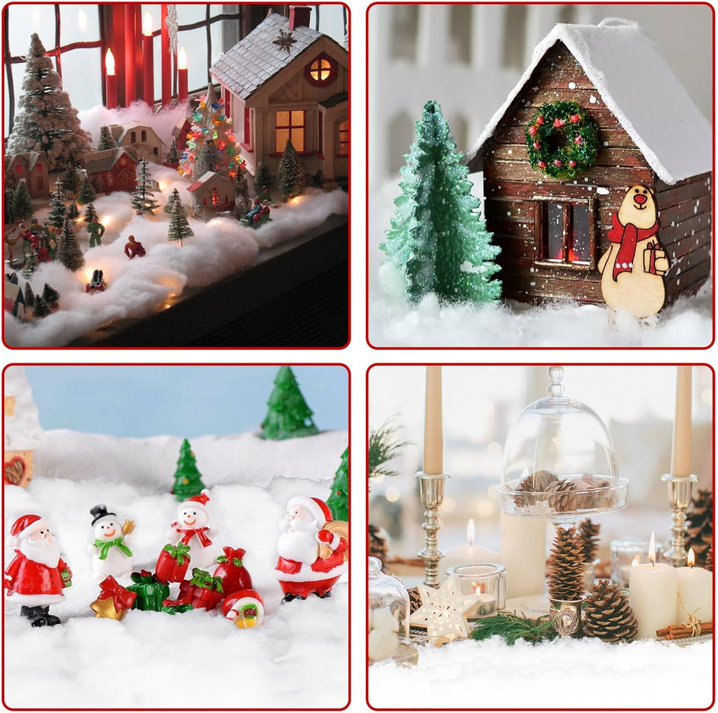 CH HAICHENG Christmas Fake Snow | Fluffy Cotton-Like Indoor & Outdoor Decorations - 350g (12.3oz)