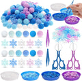 Skiennix Winter Sensory Bin - 208 Pcs Frozen Snowflake Counting & Sorting Filler for Kids