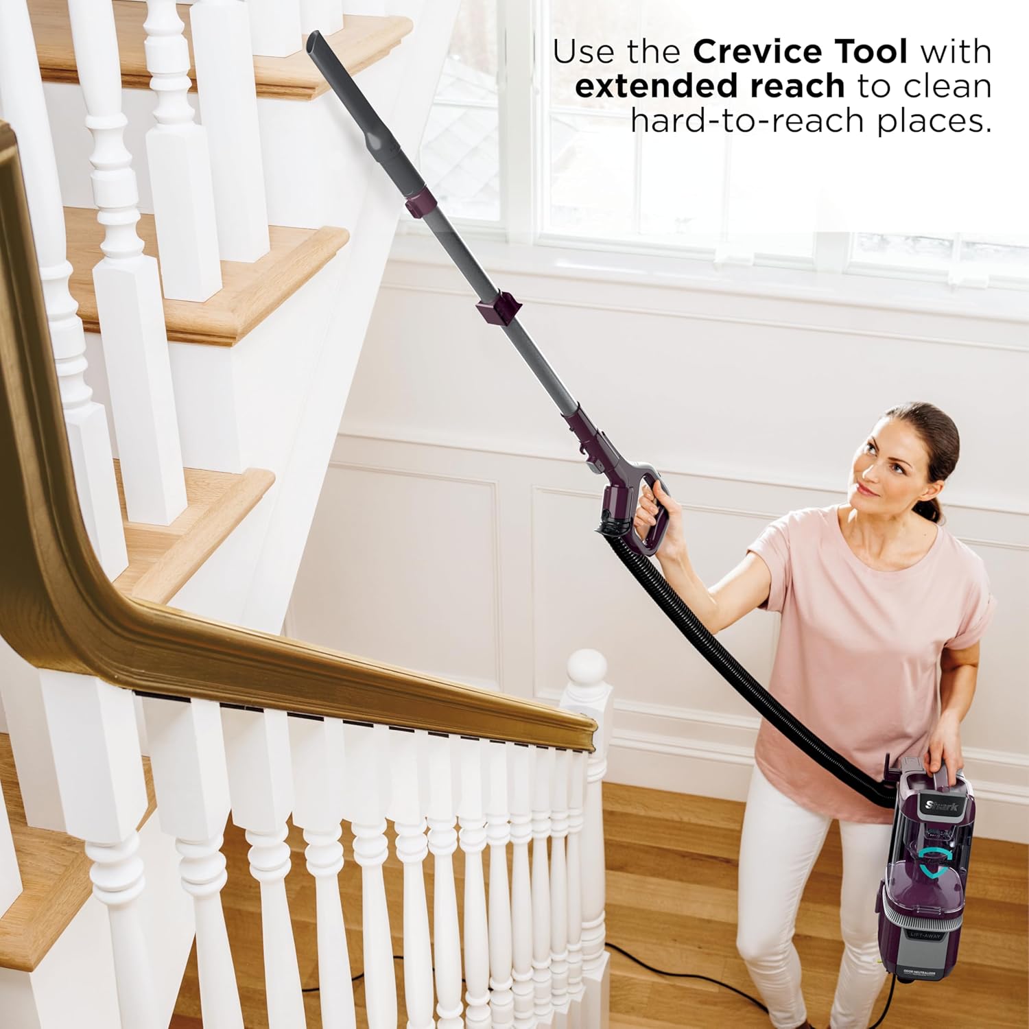 Shark LA702 Rotator Pet Lift-Away Vacuum - DuoClean PowerFins & Odor Neutralizer | Wine Purple