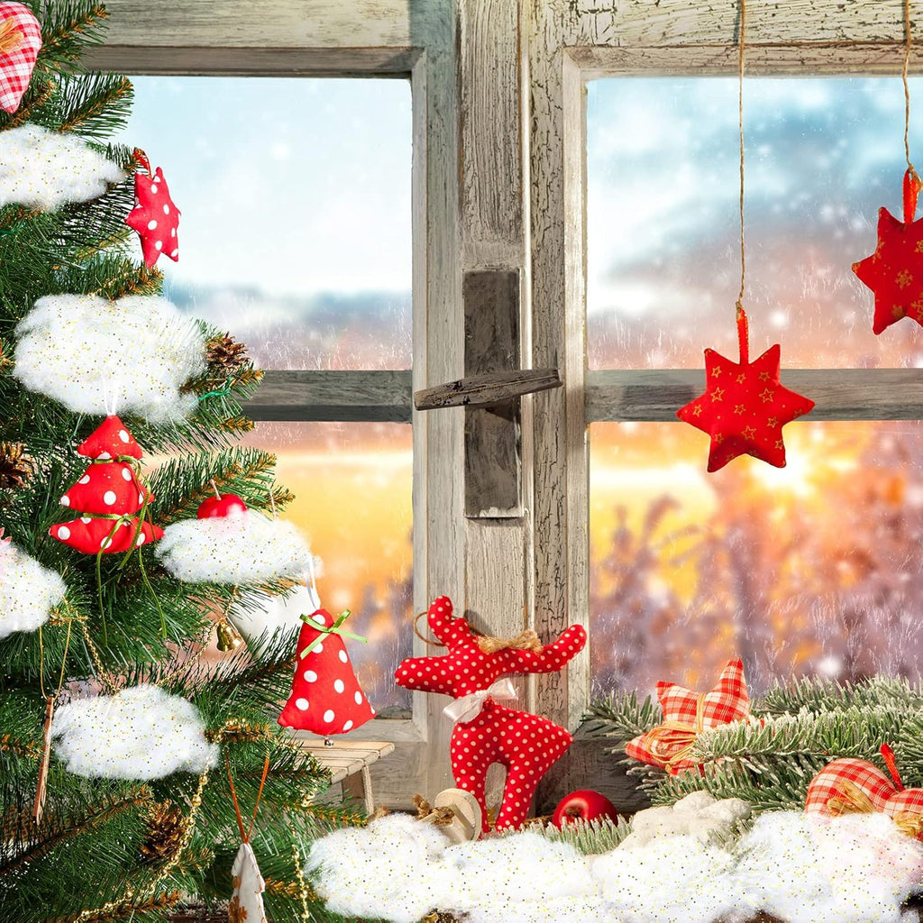 Sumind Winter Fake Snow Decoration - Fluffy Artificial Cotton Fiber for Crafts & Christmas Decor | Glitter Gold