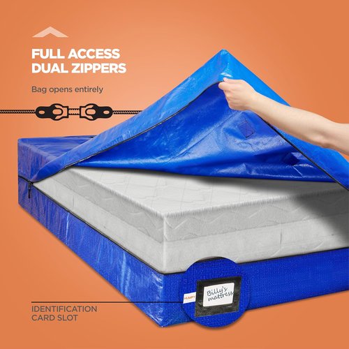 Mattress Bags For Moving - Queen Size Tear-Proof Storage Cover With 8 Handles & Dual Zippers