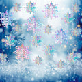 Skiennix 15PCS Christmas Hanging Snowflakes - 3D Iridescent Paper Ornaments for Winter Wonderland Decor