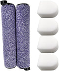 Dttery 2 Brush Rolls and 4 Foam Filters Replacement for Shark WD100 WD101 WD160 WD161 WD200 WD201 WD261 AW201 AW261 AW302 HydroVac Pro XL 3 in 1 Vacuum Brushroll WDB1 WDB2 WDB1F2
